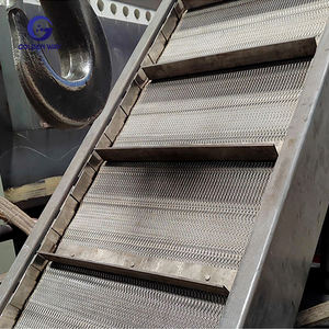 Cinturones de alambre de Metal plano Chevron de alta presión, correa de malla de elevación de espiga, cinta transportadora de elevación de acero inoxidable - Product Image 4