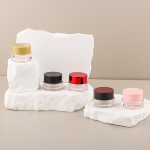 Botella de crema transparente de 5g, envase cosmético portátil para crema de ojos, loción, delineador de ojos, esmalte de uñas, material de PVC con brillo - Product Image 1