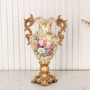 Florero de lujo popular-Centro de mesa de resina Vintage para decoración del hogar - Product Image 3