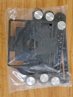 PMS Règle de mesure multi-angles en alliage d'aluminium à six plis Règle de positionnement pliante en aluminium Localisateur de trous de carreaux Angle universel