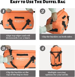 Échantillon Gratuit : Sac à Dos Étanche à Cadre Externe 36-56L, Sac de Voyage pour Ordinateur Portable avec Fermetures Éclair Hermétiques pour Pêche en Bateau et Kayak - Product Image 4
