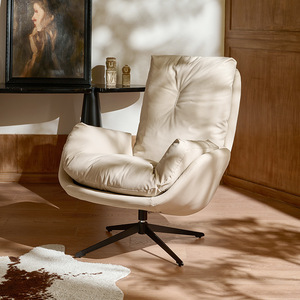Fauteuil simple de luxe inclinable et pivotant pour salon, style italien, mobilier de maison de luxe léger, design moderne - Product Image 5