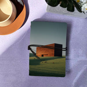 Cuaderno hecho a mano Vintage A6 con cierre de corbata Papel extraíble Regalo de <span class=keywords><strong>cumpleaños</strong></span> perfecto para Cousin's FriendBuilding Grassland Ho - Product Image 1