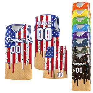 Набор баскетбольных трикотажных изделий и шорт для взрослых и молодежи, двусторонняя командная спортивная форма - Product Image 1