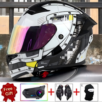 Nouveau casque de moto ouvert certifié DOT 3C, coque ABS, double visière, déverrouillage rapide pour VGV