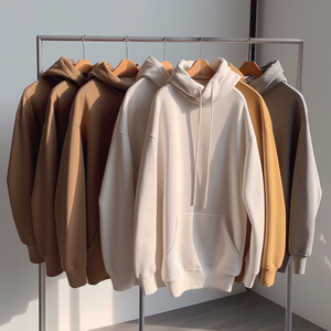 Sudadera con capucha y Sudadera de felpa francesa de algodón 100% de calidad de lujo de peso pesado para hombre, logotipo estampado personalizado, ajuste grueso y de gran tamaño - Product Image 4