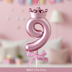 Candeline di Paraffina Rosa per Compleanno, Decorazioni Creative a Tema Numerico per Torte, Accessori di Alta Qualità per Atmosfera Festiva per Bambine - Product Image 6