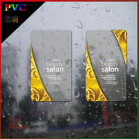 Usine de luxe Impression PVC Carte de visite en plastique Cartes de visite transparentes avec logo Impression offset