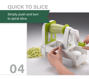 Spiraliseur multifonction 4 lames, polyvalent et compact, pliable, pour légumes, meilleur appareil à spaghetti et pâtes végétales pour un régime céréalier équilibré - Product Image 2