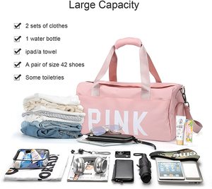 Bolsa de lona deportiva para gimnasio de viaje, bolsa de deporte con letras de gran capacidad para zapatos, bolsa de cosméticos con logotipo personalizado GreenField <span class=keywords><strong>Rose</strong></span> of <span class=keywords><strong>no</strong></span> <span class=keywords><strong>man</strong></span> <span class=keywords><strong>s</strong></span> <span class=keywords><strong>land</strong></span> - Product Image 4