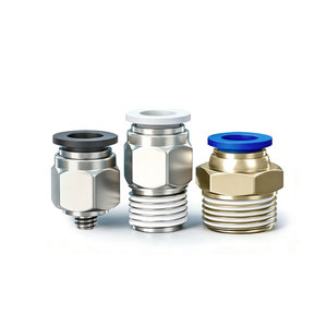 Raccord <span class=keywords><strong>pneumatique</strong></span> droit en plastique PC, connecteur de tuyau d'air à connexion rapide avec filetage BSP/BSPT/NPT pour système de conduite d'air - Product Image 6