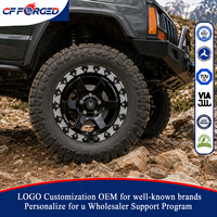 Jantes de camion tout-terrain forgées monobloc de haute qualité personnalisées de 15, 16 et 17 pouces, noir brillant, 5x114.3, pour Jeep Cherokee XJ TJ