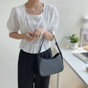 Bolsos DE mAnO PARA MUJER DE VERANO 2024 al por mayor, bolsos de mano sencillos para mujer, bolsos de hombro a la moda para mujer, bolsos de piel sintética