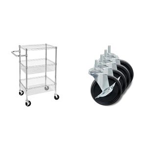 รถเข็นเก็บของโครเมี่ยม3ชั้นโซลูชันที่ใช้งานได้จริงและมีสไตล์สำหรับการจัดระเบียบพื้นที่ของคุณ - Product Image 2
