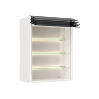 Armoire à levage électrique moderne en verre avec volet roulant intelligent pour l'organisation de la cuisine