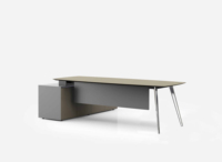 Mobilier en forme de L Table de patron Bureau de direction moderne Table de bureau en bois pour bureau Hôtel École