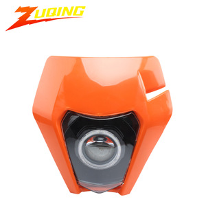 Faro de motocicleta ZUIQNG HL101-14 LED 12V de haz alto y bajo para motos todoterreno, blanco, negro, naranja - Product Image 4