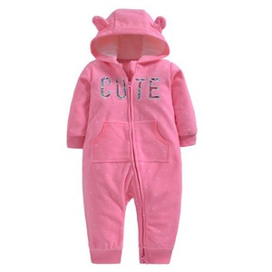 Pyjama bébé en polaire à boutons, vêtements décontractés, combinaison d'hiver mignonne pour bébé, garçons et filles, vente chaude - Product Image 2
