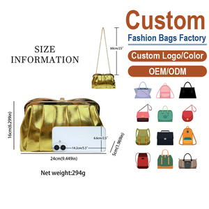 Elegante Bolso de Mano de Cuero PU Brillante con Correa de Cadena Desmontable y Cierre Magnético - Product Image 2