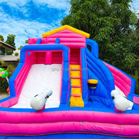 GMY Gonflables Maison commerciale gonflable Toboggan aquatique et piscine Dmuchaniec Aire de jeux extérieure pour enfants