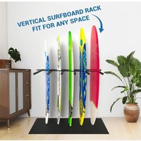 Support de planche de surf autoportant robuste en acier inoxydable, conception pliable pour le rangement, support de planche de surf mobile