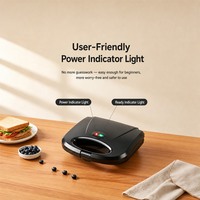 Machine à petit-déjeuner multifonction, appareil à sandwichs, gaufres et beignets, plaque chauffante électrique avec 10 plaques interchangeables antiadhésives