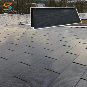 <strong>Solar</strong> Cell Light <strong>Solar</strong> Roofing Sheet 95watt Shingle Roof <strong>Tiles</strong> Black Photovoltaic Paneles Solares De Tejas - Product Image 2