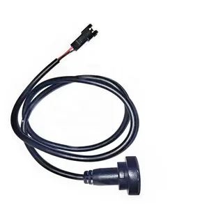 防水DC电源插座母至JST SM 2.54毫米间距2针公延伸电缆线束