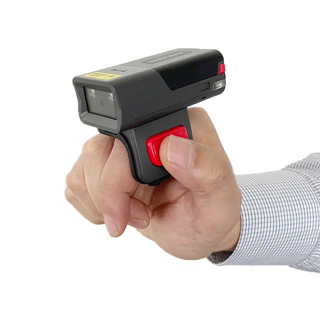 High Speed Pocket Finger Ring Scanner Warehouse Inventory Portable Wearable Wireless 1D 2D QR Code Barcode Scanner
