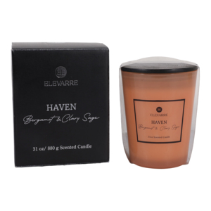 Candela Profumata ELEVARRE Haven 31oz al Bergamotto e Salvia Sclarea in Barattolo - Product Image 5