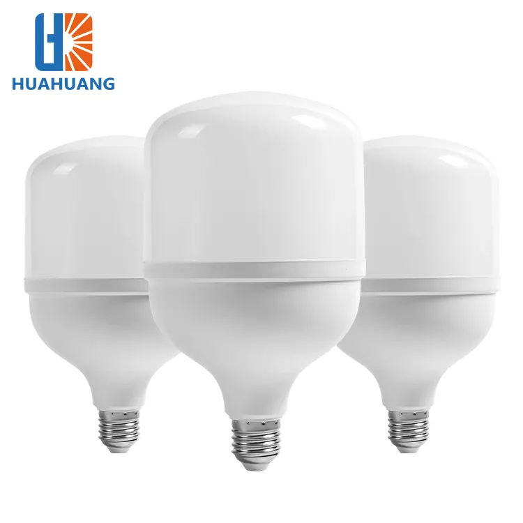Huahuang Chất lượng cao hiện đại PBT PP trắng B22 E27 5W 10W 15W 20W 30W 40W 50W 60W bóng đèn LED