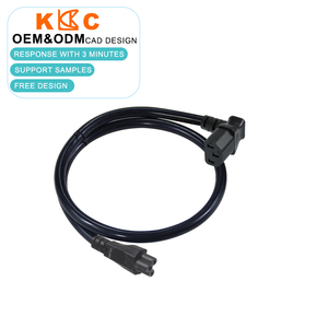 90 Degree C13 to C5 <b>Power</b> Cord, Laptop Adapter <b>Power</b> <b>Cable</b>, Heavy Duty AC Wire for Server, Customized Length - Product Image 1