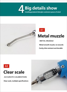 10ml 20ml 30ml Einstellbare Automatische Kontinuierliche Hochpräzise Sichere Kunststoff-Veterinärspritze für Schweine Hühner Pferde Medizin - Product Image 5