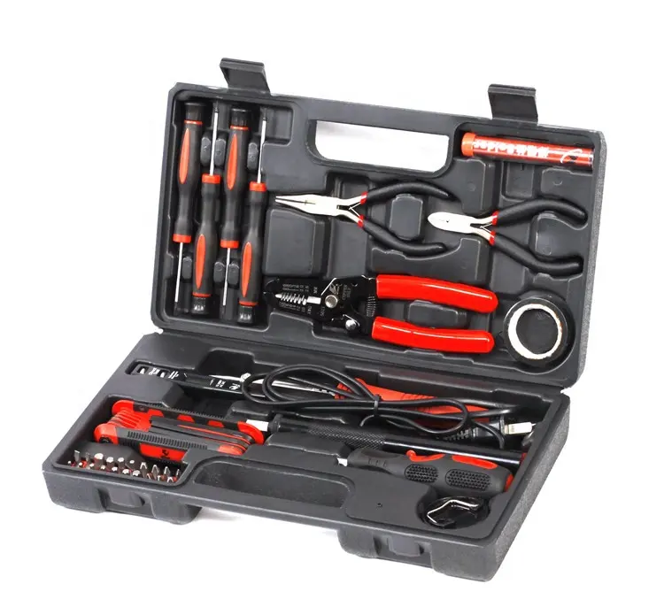 KAFUWELL C9002A 42pcs Hand Tools Electronic Tool Household Electric Tool Set Box
