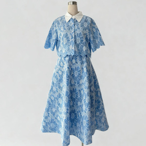 Ensemble chemise et jupe Bettergirl 2026, nouveau modèle imprimé Ramadan, col simple, boutonnage simple - Product Image 4