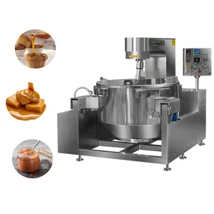 Gas Type Cooking Mixer Machine Big Capacity Industrial Tilting Gas Electric Caramel Sauce Cooking Making Cooking Mixer Machine Factory