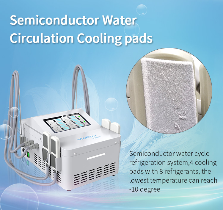Portable Cryotherapy cooling ems pads, 4 cryolipolysis ems plate freezing slimming machine LF-272