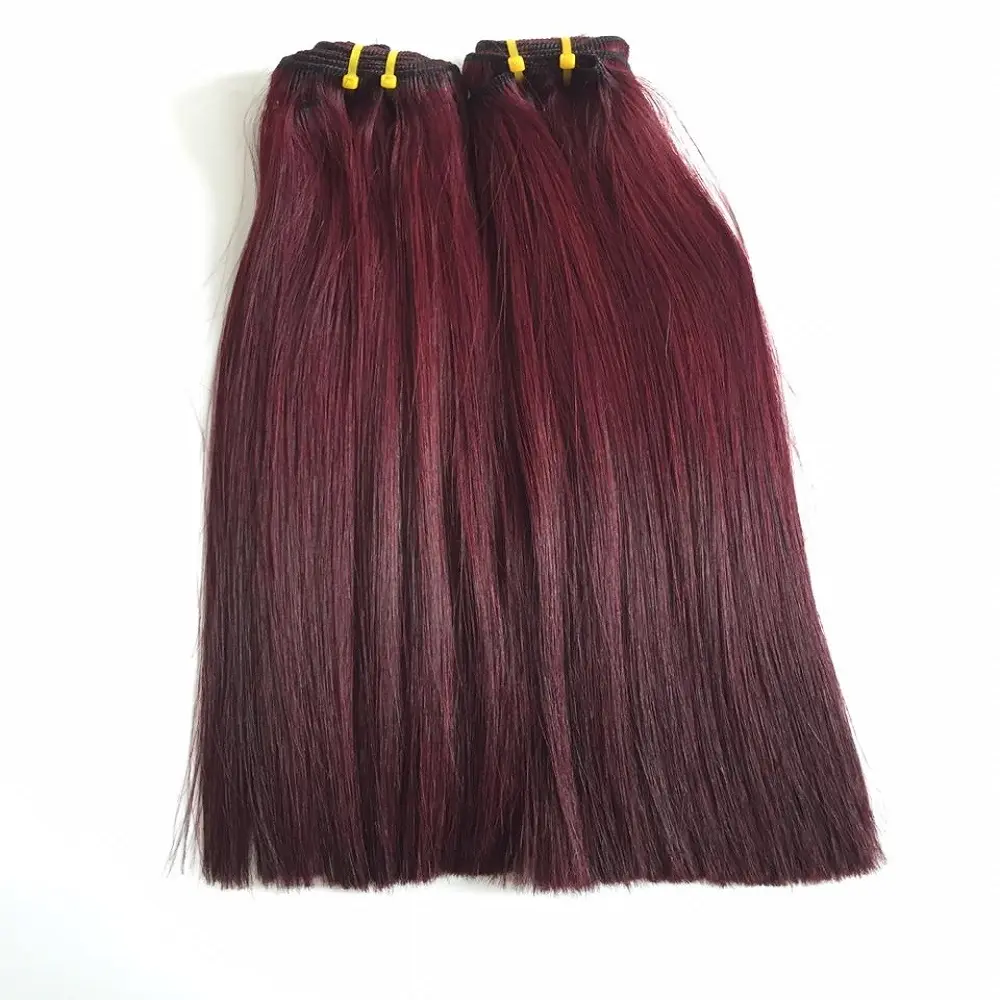 6 inches to 24 inches super double drawn hair Bone straight wine color virgin cuticle aligned hair Livihair company in Vietnam