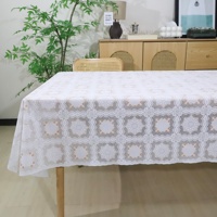 Nappe élégante en dentelle imprimée en relief colorée, blanche, pour mariages, banquets et fêtes