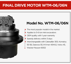 Weitai OEM ODM Nhà máy cung cấp thép carbon thủy lực du lịch động cơ ổ đĩa cuối cùng cho 5-6 tấn máy xúc mô hình 40nx2 6002 45 50 56 - Product Image 3