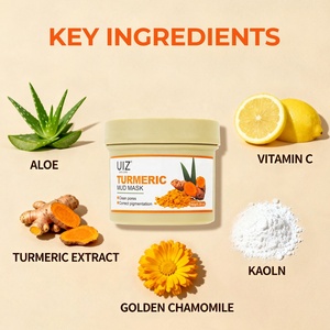 Nghệ bùn mặt nạ làm sạch sâu lỗ chân lông làm giảm mụn đầu đen mụn trứng cá đốm đen kiểm soát dầu da mặt đất sét mặt nạ - Product Image 4