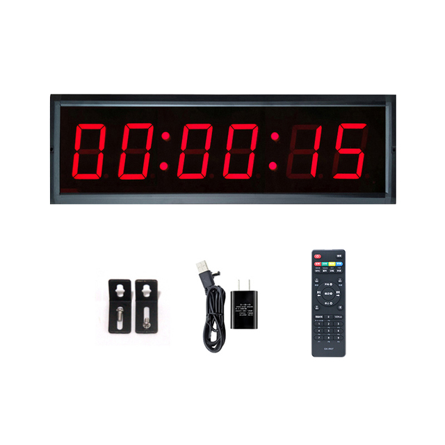 ZX 4/6 Digits Remote Control Multifunctional Interval Training Timer 1.5-4 Inch Timer LED Meeting Gym Fitness Countdown Clock