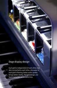 Aquarium de bureau créatif et écologique pour poissons Betta, avec combinaison de poissons et de méduses Moonlight, multi-compartiments, du fabricant d'origine - Product Image 2