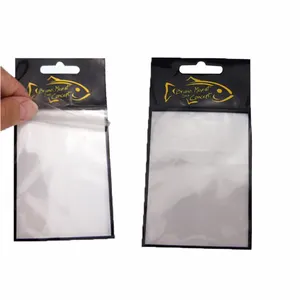 Cabeçalho opp saco de plástico com fita adesiva para embalagem de pesca equipamento de pesca