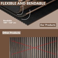 Panneaux muraux en bois à lattes acoustiques flexibles panneaux de mousse acoustique pliables diffuseur acoustique insonorisé pour la décoration et la réduction du bruit