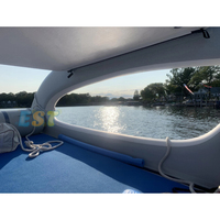 Bateau flottant gonflable portable et léger bateau gonflable durable solaire avec ensemble de moteur électrique pour les jeux d'eau