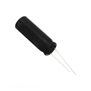 Condensateur traversant à allogement radial CAP ALUM 33UF 20% 25V TH 33 uF 25YK33MEFC5X11 – Distributeur agréé - Product Image 1