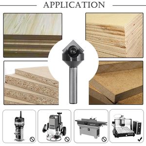 <span class=keywords><strong>Fraise</strong></span> <span class=keywords><strong>à</strong></span> rainurer CNC <span class=keywords><strong>à</strong></span> 90 degrés, <span class=keywords><strong>fraise</strong></span> <span class=keywords><strong>à</strong></span> chanfreiner, fraises de défonceuse, fraises de surfaceuse, fraises <span class=keywords><strong>à</strong></span> rainurer pour le travail du bois, tige de 1/4 pouce - Product Image 4