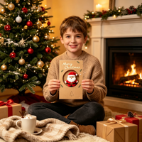 Cartes de Noël personnalisées en gros Fenghetong, cartes de vœux de luxe avec dorure à chaud pour souvenirs et meilleurs vœux