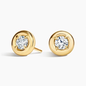 Nuevo Conjunto de Joyería Minimalista para Mujer, con Colgante de Moissanita, Aretes de Botón y Aretes de Palanca en Plata u Oro - Product Image 4